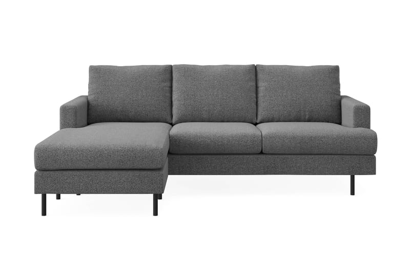 Menard Compact 3-sits Vänstervänd L-formad Divansoffa i Tyg - Mörkgrå - Möbler - Vardagsrum - Soffor - Divansoffa & schäslong