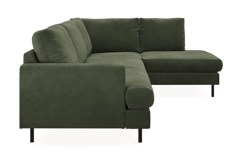 Menard Compact 4-sits Högervänd L-formad Schäslongsoffa i Manchester - Grön - Möbler - Vardagsrum - Soffor - Divansoffa & schäslong