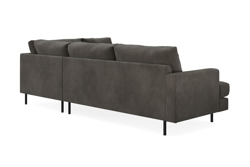 Menard Compact 4-sits Högervänd L-formad Schäslongsoffa i Manchester - Mörkgrå - Möbler - Vardagsrum - Soffor - Divansoffa & schäslong