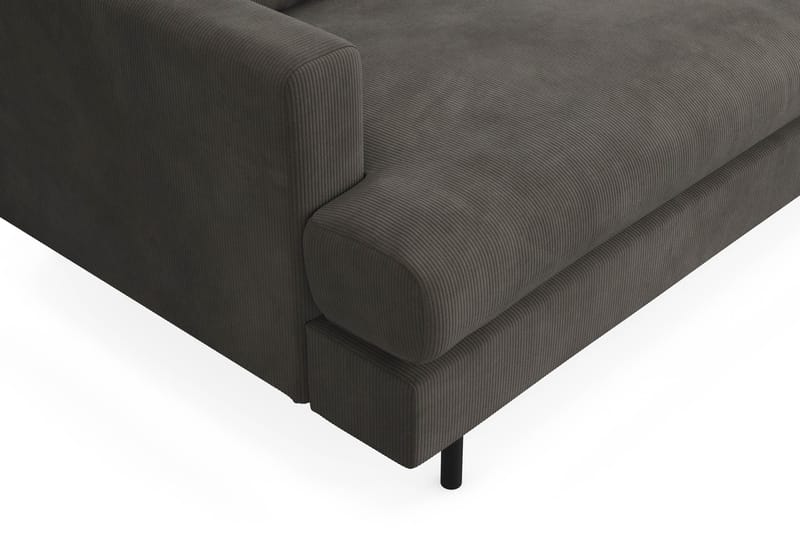 Menard Compact 4-sits Högervänd L-formad Schäslongsoffa i Manchester - Mörkgrå - Möbler - Vardagsrum - Soffor - Divansoffa & schäslong