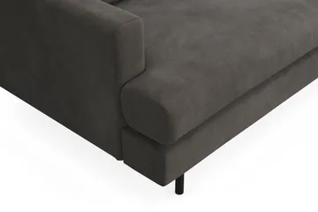 Menard Compact 4-sits Högervänd L-formad Schäslongsoffa i Manchester - Mörkgrå - Möbler - Vardagsrum - Soffor - Divansoffa & schäslong