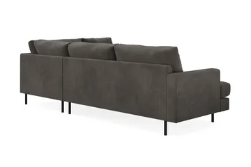 Menard Compact 4-sits Högervänd L-formad Schäslongsoffa i Manchester - Mörkgrå - Möbler - Vardagsrum - Soffor - Divansoffa & schäslong