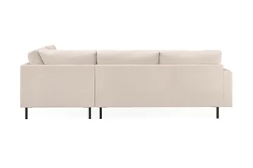 Menard Compact 4-sits Högervänd L-formad Schäslongsoffa i Tyg - Beige - Möbler - Vardagsrum - Soffor - Divansoffa & schäslong