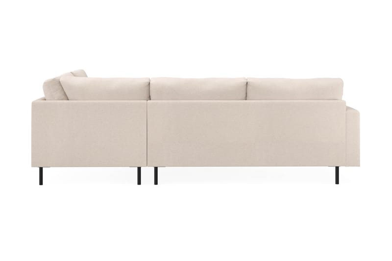 Menard Compact 4-sits Högervänd L-formad Schäslongsoffa i Tyg - Beige - Möbler - Vardagsrum - Soffor - Divansoffa & schäslong