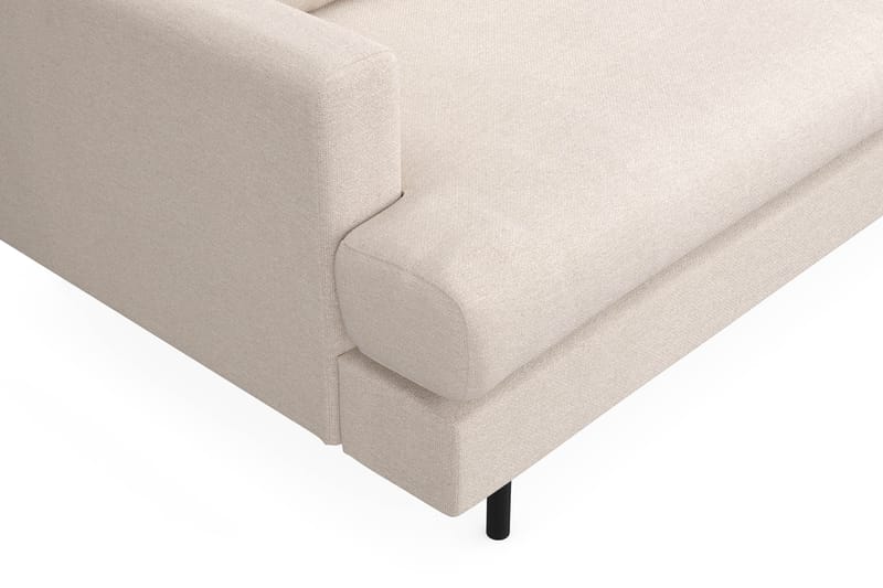 Menard Compact 4-sits Högervänd L-formad Schäslongsoffa i Tyg - Beige - Möbler - Vardagsrum - Soffor - Divansoffa & schäslong