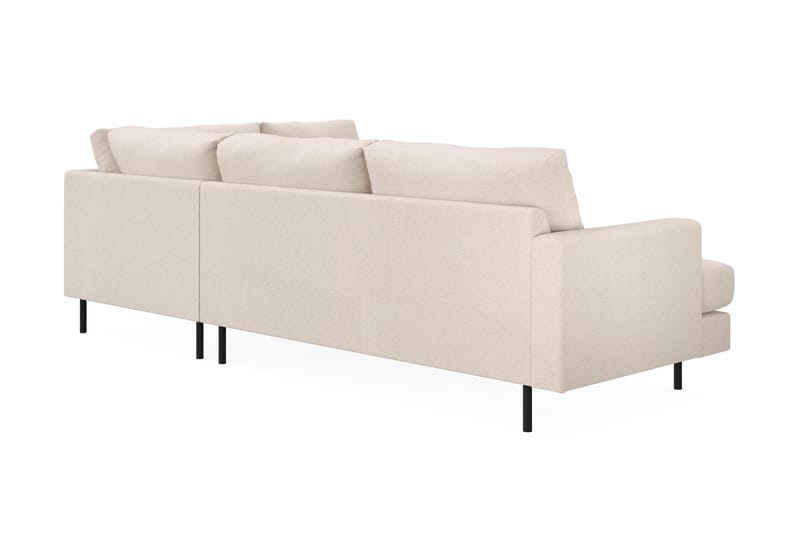 Menard Compact 4-sits Högervänd L-formad Schäslongsoffa i Tyg - Beige - Möbler - Vardagsrum - Soffor - Divansoffa & schäslong
