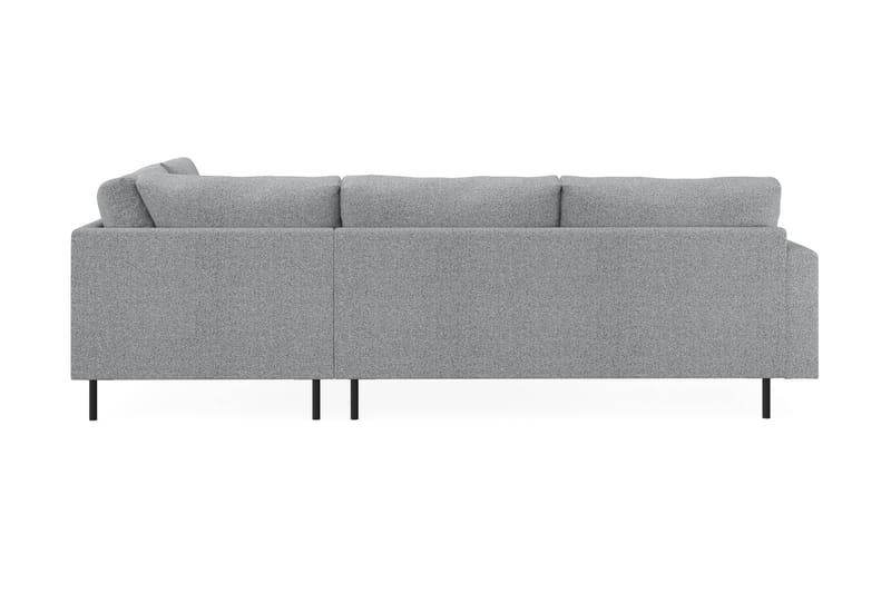 Menard Compact 4-sits Högervänd L-formad Schäslongsoffa i Tyg - Grå - Möbler - Vardagsrum - Soffor - Divansoffa & schäslong