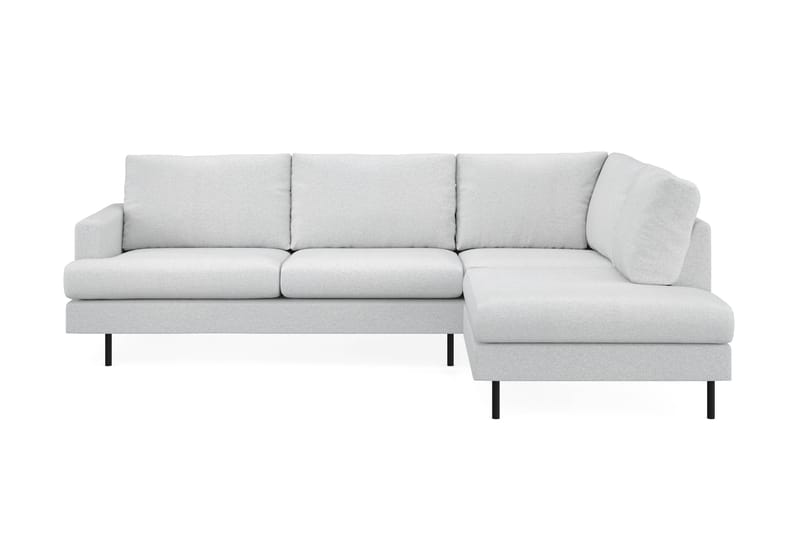 Menard Compact 4-sits Högervänd L-formad Schäslongsoffa i Tyg - Ljusgrå - Möbler - Vardagsrum - Soffor - Divansoffa & schäslong