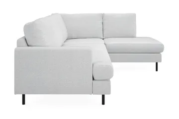 Menard Compact 4-sits Högervänd L-formad Schäslongsoffa i Tyg - Ljusgrå - Möbler - Vardagsrum - Soffor - Divansoffa & schäslong