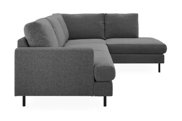 Menard Compact 4-sits Högervänd L-formad Schäslongsoffa i Tyg - Mörkgrå - Möbler - Vardagsrum - Soffor - Divansoffa & schäslong