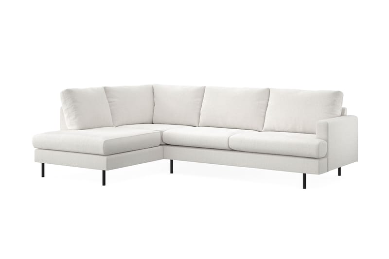 Menard Compact 4-sits Vänstervänd L-formad Schäslongsoffa i Bouclé - Vit - Möbler - Vardagsrum - Soffor - Divansoffa & schäslong