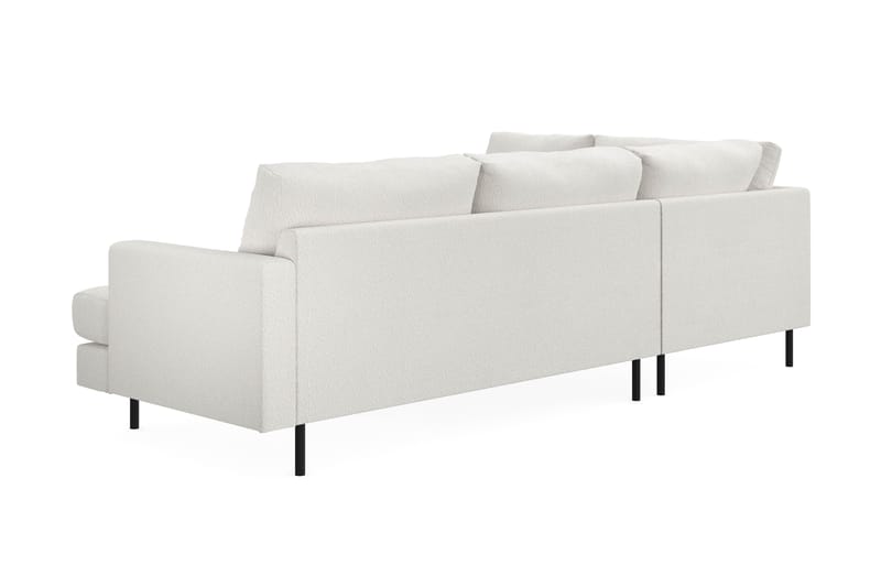 Menard Compact 4-sits Vänstervänd L-formad Schäslongsoffa i Bouclé - Vit - Möbler - Vardagsrum - Soffor - Divansoffa & schäslong