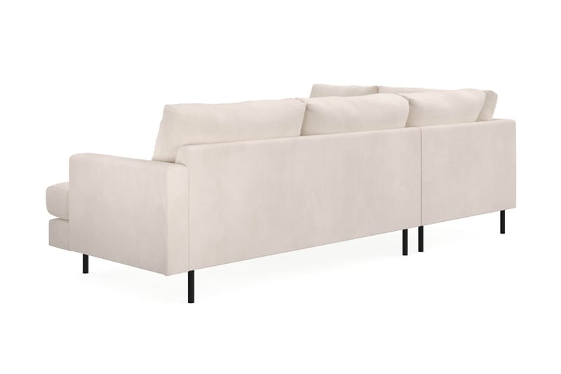Menard Compact 4-sits Vänstervänd L-formad Schäslongsoffa i Manchester - Beige - Möbler - Vardagsrum - Soffor - Divansoffa & schäslong
