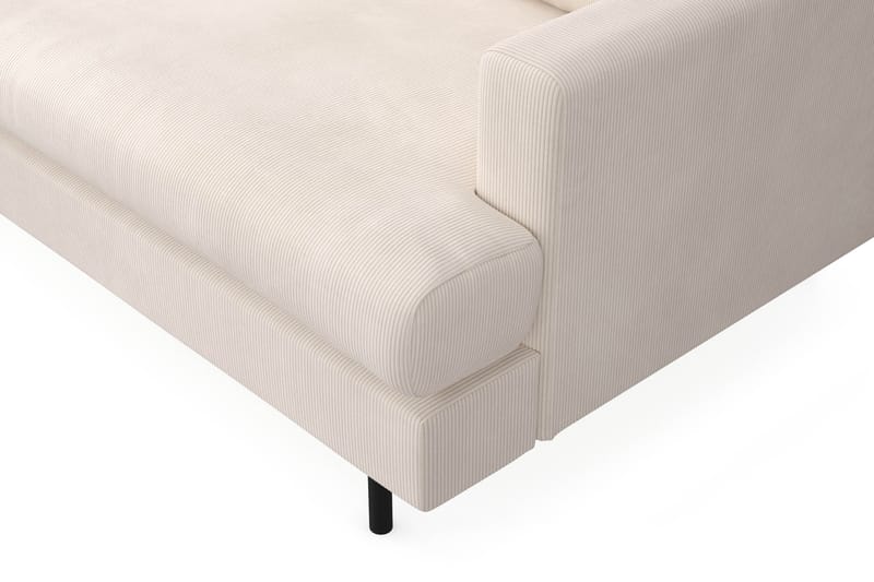 Menard Compact 4-sits Vänstervänd L-formad Schäslongsoffa i Manchester - Beige - Möbler - Vardagsrum - Soffor - Divansoffa & schäslong