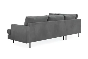 Menard Compact 4-sits Vänstervänd L-formad Schäslongsoffa i Manchester - Grå - Möbler - Vardagsrum - Soffor - Divansoffa & schäslong