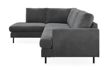 Menard Compact 4-sits Vänstervänd L-formad Schäslongsoffa i Manchester - Grå - Möbler - Vardagsrum - Soffor - Divansoffa & schäslong
