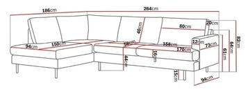 Menard Compact 4-sits Vänstervänd L-formad Schäslongsoffa i Manchester - Grå - Möbler - Vardagsrum - Soffor - Divansoffa & schäslong