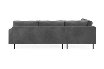 Menard Compact 4-sits Vänstervänd L-formad Schäslongsoffa i Manchester - Grå - Möbler - Vardagsrum - Soffor - Divansoffa & schäslong