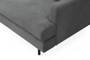 Menard Compact 4-sits Vänstervänd L-formad Schäslongsoffa i Manchester - Grå - Möbler - Vardagsrum - Soffor - Divansoffa & schäslong