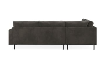 Menard Compact 4-sits Vänstervänd L-formad Schäslongsoffa i Manchester - Mörkgrå - Möbler - Vardagsrum - Soffor - Divansoffa & schäslong