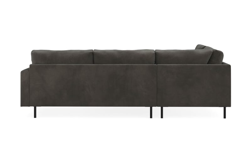 Menard Compact 4-sits Vänstervänd L-formad Schäslongsoffa i Manchester - Mörkgrå - Möbler - Vardagsrum - Soffor - Divansoffa & schäslong