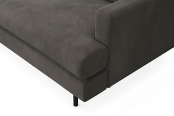 Menard Compact 4-sits Vänstervänd L-formad Schäslongsoffa i Manchester - Mörkgrå - Möbler - Vardagsrum - Soffor - Divansoffa & schäslong