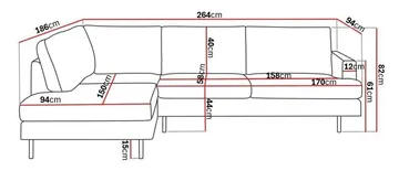 Menard Compact 4-sits Vänstervänd L-formad Schäslongsoffa i Manchester - Mörkgrön - Möbler - Vardagsrum - Soffor - Divansoffa & schäslong
