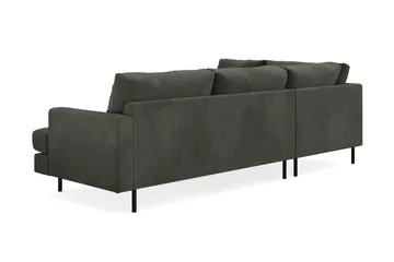 Menard Compact 4-sits Vänstervänd L-formad Schäslongsoffa i Manchester - Mörkgrön - Möbler - Vardagsrum - Soffor - Divansoffa & schäslong