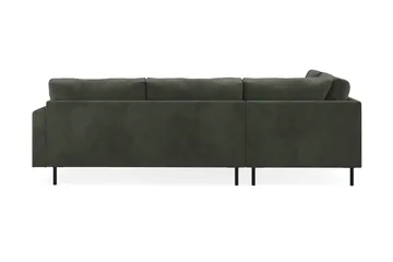 Menard Compact 4-sits Vänstervänd L-formad Schäslongsoffa i Manchester - Mörkgrön - Möbler - Vardagsrum - Soffor - Divansoffa & schäslong