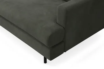 Menard Compact 4-sits Vänstervänd L-formad Schäslongsoffa i Manchester - Mörkgrön - Möbler - Vardagsrum - Soffor - Divansoffa & schäslong