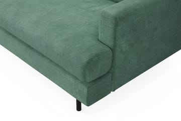 Menard Compact 4-sits Vänstervänd L-formad Schäslongsoffa i Sammet - Mörkgrön - Möbler - Vardagsrum - Soffor - Divansoffa & schäslong