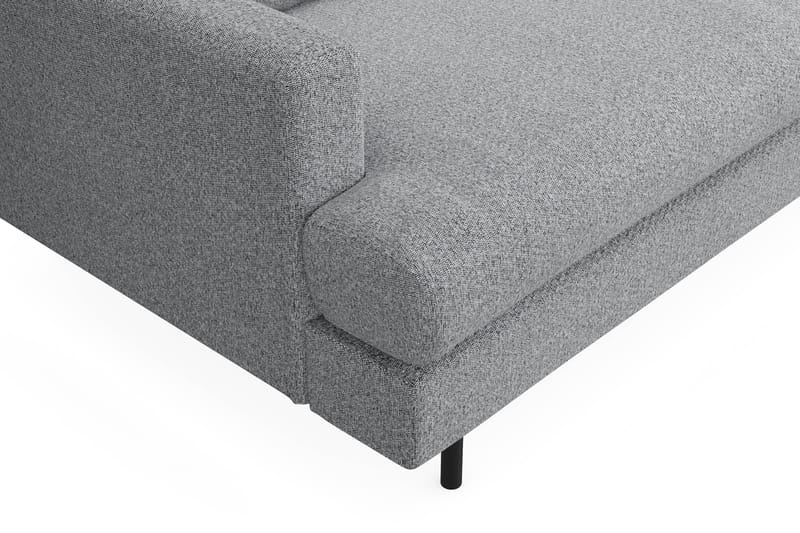 Menard Compact 4-sits Vänstervänd L-formad Schäslongsoffa i Tyg - Grå - Möbler - Vardagsrum - Soffor - Divansoffa & schäslong