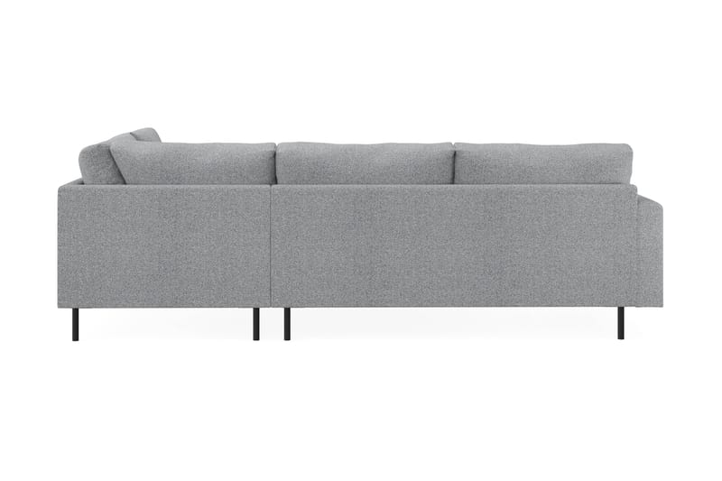 Menard Compact 4-sits Vänstervänd L-formad Schäslongsoffa i Tyg - Grå - Möbler - Vardagsrum - Soffor - Divansoffa & schäslong