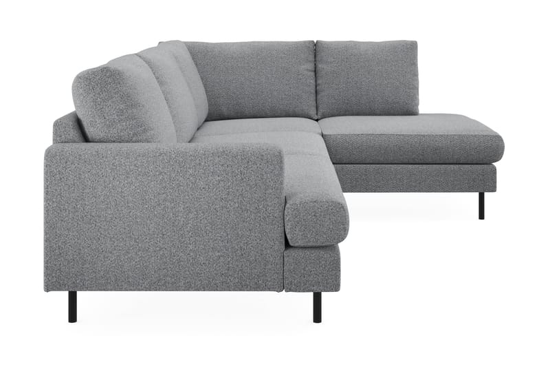Menard Compact 4-sits Vänstervänd L-formad Schäslongsoffa i Tyg - Grå - Möbler - Vardagsrum - Soffor - Divansoffa & schäslong
