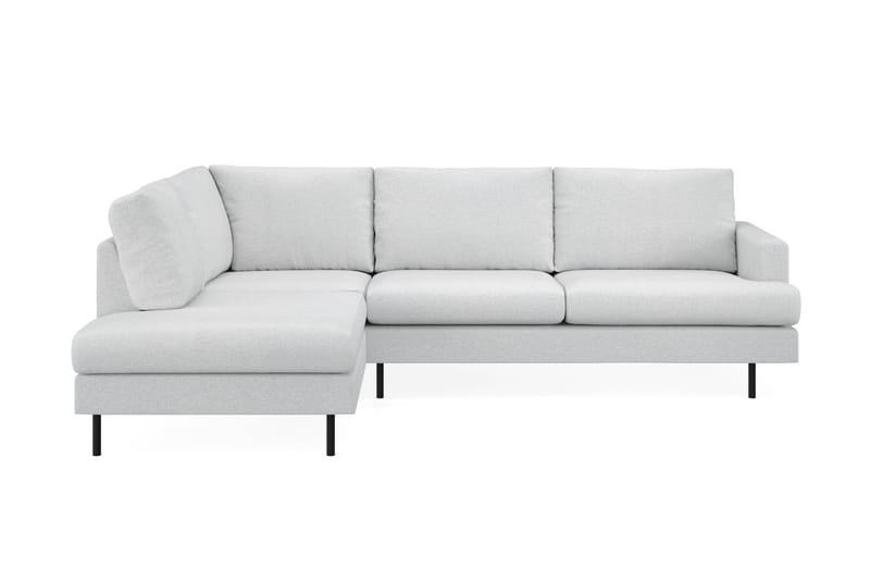 Menard Compact 4-sits Vänstervänd L-formad Schäslongsoffa i Tyg - Ljusgrå - Möbler - Vardagsrum - Soffor - Divansoffa & schäslong