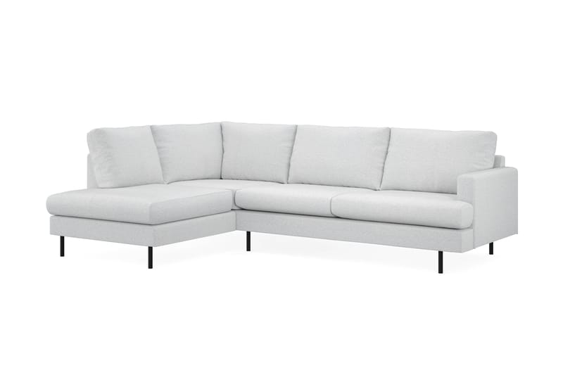 Menard Compact 4-sits Vänstervänd L-formad Schäslongsoffa i Tyg - Ljusgrå - Möbler - Vardagsrum - Soffor - Divansoffa & schäslong