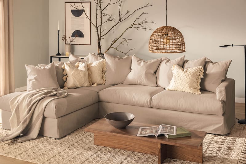 Menard Soffa med Schäslong Vänster Beige Tvättbar & avtagbar klädsel - Beige - Möbler - Vardagsrum - Soffor - Divansoffa & schäslong