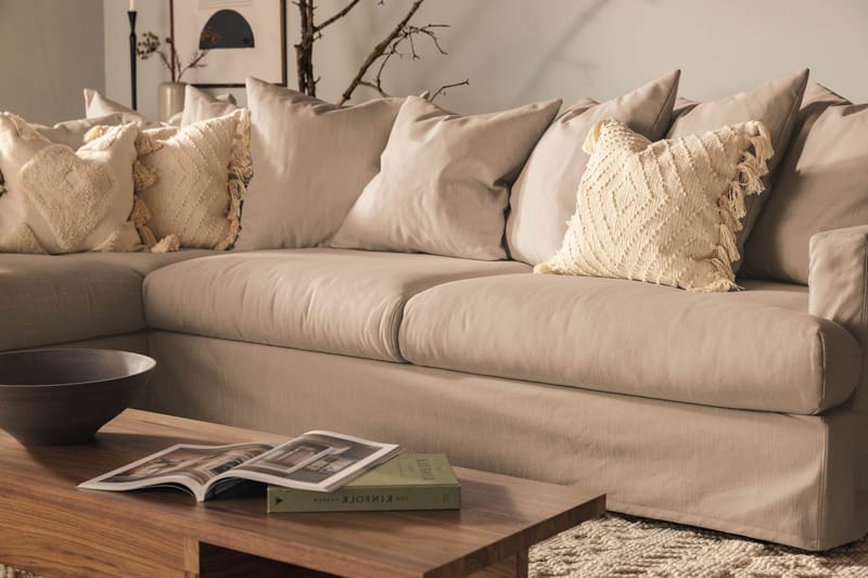 Menard Soffa med Schäslong Vänster Beige Tvättbar & avtagbar klädsel - Beige - Möbler - Vardagsrum - Soffor - Divansoffa & schäslong