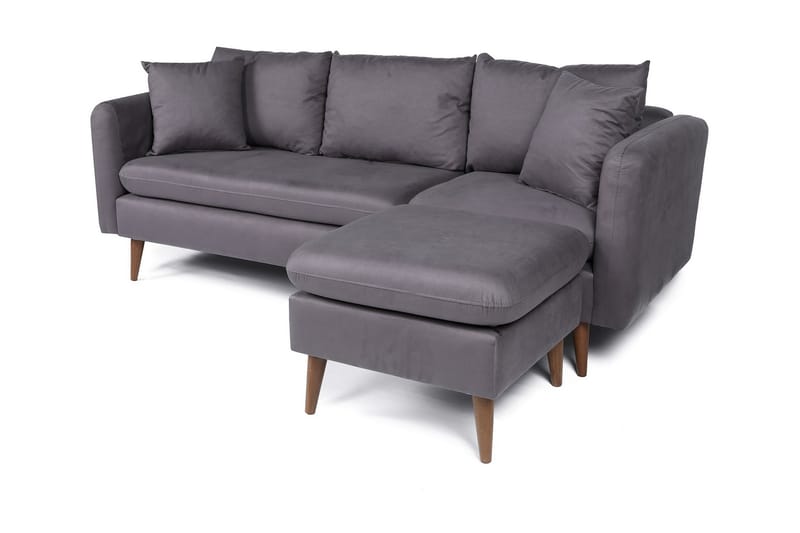 MIKINAI Divansoffa Höger Antracit/Natur - Möbler - Vardagsrum - Soffor - Divansoffa & schäslong