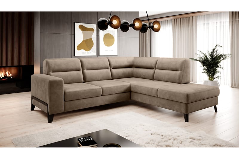 Mikuru Soffa m. Schäslong 4-sits Beige - Möbler - Vardagsrum - Soffor - Divansoffa & schäslong
