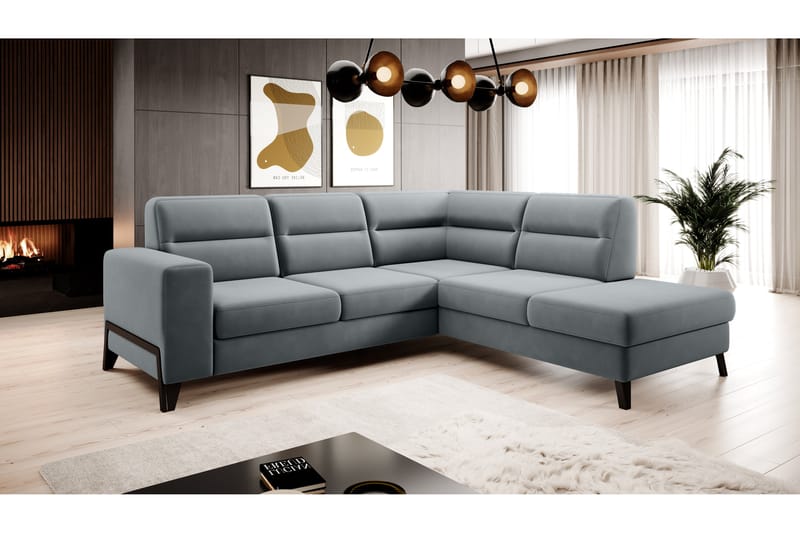 Mikuru Soffa m. Schäslong 4-sits Grå - Möbler - Vardagsrum - Soffor - Divansoffa & schäslong