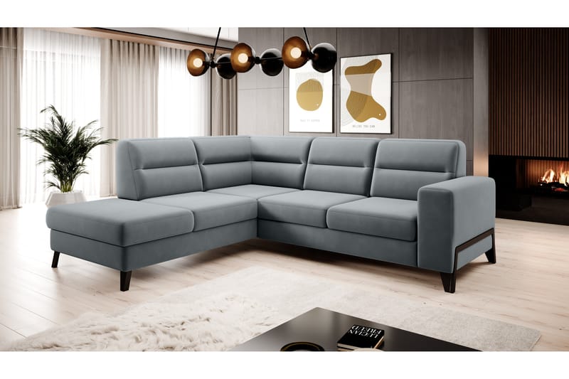 Mikuru Soffa m. Schäslong 4-sits Grå - Möbler - Vardagsrum - Soffor - Divansoffa & schäslong