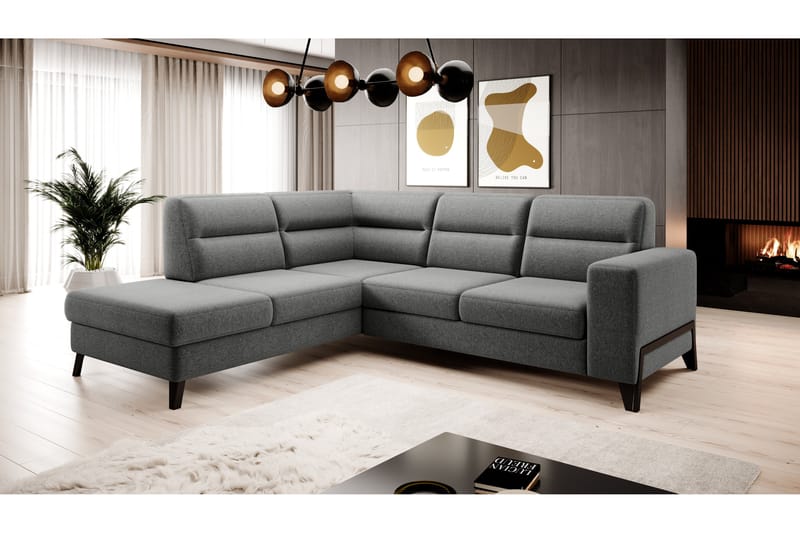Mikuru Soffa m. Schäslong 4-sits Grå - Möbler - Vardagsrum - Soffor - Divansoffa & schäslong