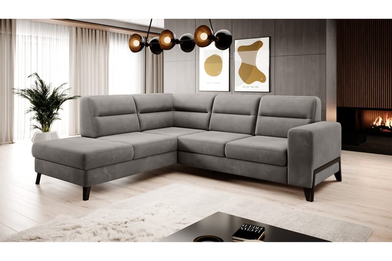 Mikuru Soffa m. Schäslong 4-sits Grå - Möbler - Vardagsrum - Soffor - Divansoffa & schäslong