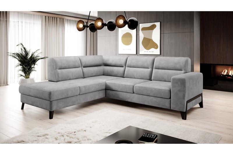 Mikuru Soffa m. Schäslong 4-sits Grå - Möbler - Vardagsrum - Soffor - Divansoffa & schäslong
