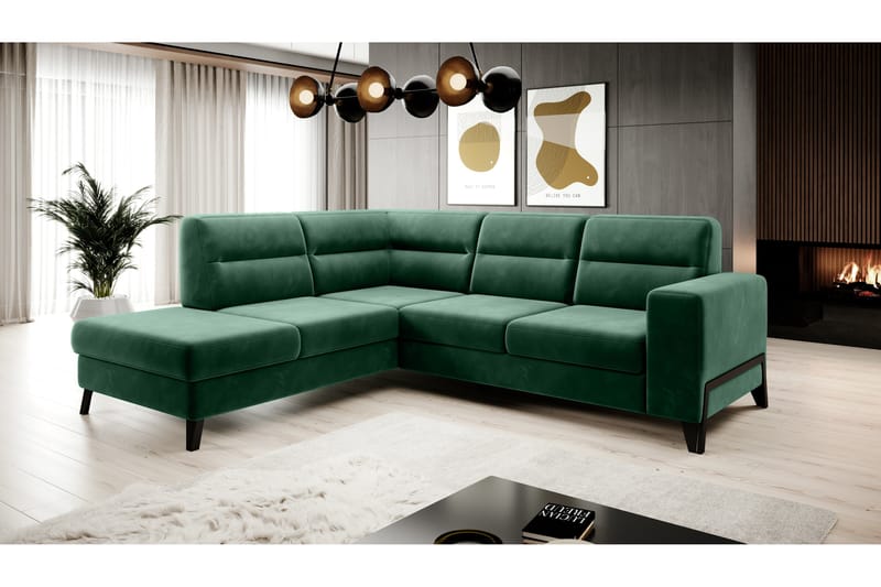 Mikuru Soffa m. Schäslong 4-sits Grön - Möbler - Vardagsrum - Soffor - Divansoffa & schäslong