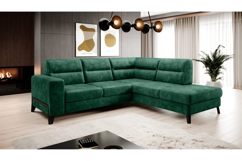 Mikuru Soffa m. Schäslong 4-sits Grön - Möbler - Vardagsrum - Soffor - Divansoffa & schäslong