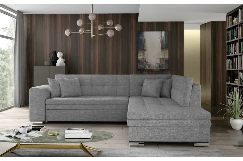 Moclino Soffa med Schäslong Höger, Grå