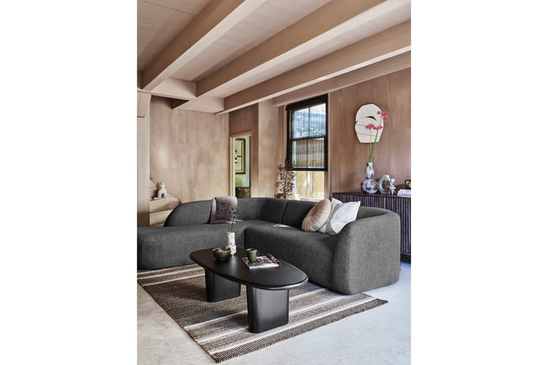 Mooli Soffa med Schäslong 3-sits Grå/Svart - Möbler - Vardagsrum - Soffor - Divansoffa & schäslong
