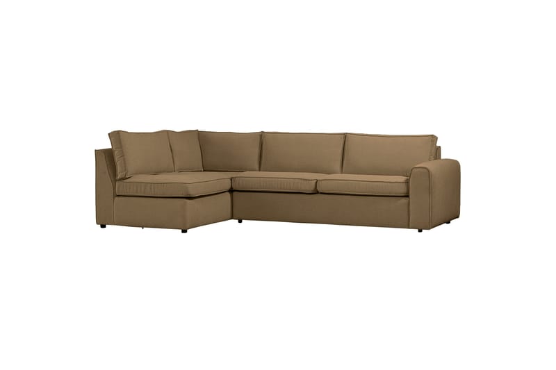 MUJO Soffa med Schäslong 3-sits Ljusbrun - Möbler - Vardagsrum - Soffor - Divansoffa & schäslong